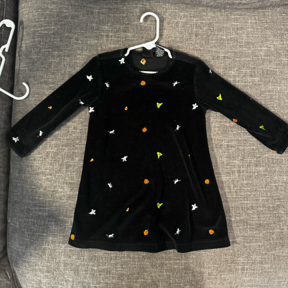 Kids velvet Halloween dress